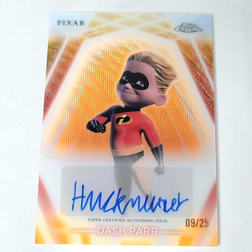 2026 Topps Disney Neon Dash Parr Auto 9/25 Gold Shimmer Chrome Neon Etch #CNA-HM